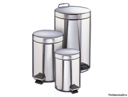 Контейнер для мусора Filmop из нержавеющей стали с внутренним пластиковым ведром (12 литров, с педалью)