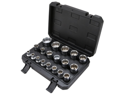 Набор головок 1/2" 19 пр. Gear Lock подходит для 8 типов крепежей ARNEZI R0381019