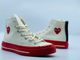 КЕДЫ CONVERSE X PLAY COMME DES GARCONS белые