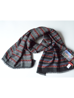 Двухсторонний шарф платок черный с бордовым Vizio Италия F 3 фото