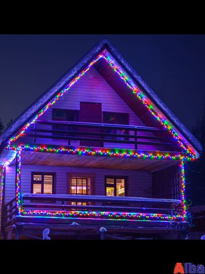 Гирлянда-нить 10 м, 220В, МУЛЬТИ, IP65, провод ПВХ, статика