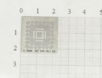 Трафарет BGA для реболлинга чипов компьютера NV NF-200-SLI-A2 0.5мм