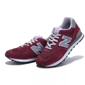 New Balance 574 Бордовые с серым (40-45)  Арт.093FA