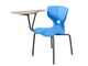 Школьный стул ШС12 с пюпитром (единое сиденье и спинка с 3D рисунком) цвет пластика синий