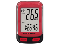 Велокомпьютер беспроводной черный-красный