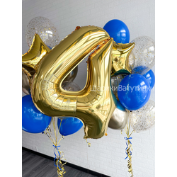 Набор ""Синий с золотом""