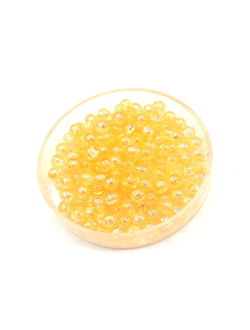 Бусины пластиковые фигурные, 4 мм темно желтый бензин