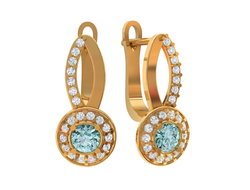 Серьги золотые 585 пробы. Артикул: СЦ-610