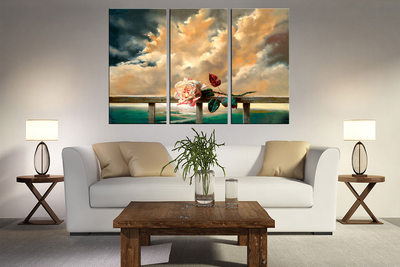 Модульная картина "Ванильные облака"