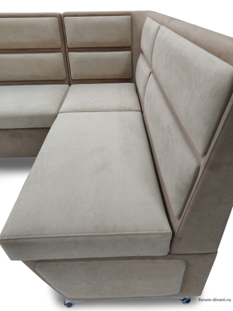 Кухонный Угловой диван "ФОРУМ-1МС", Велюр, Правый