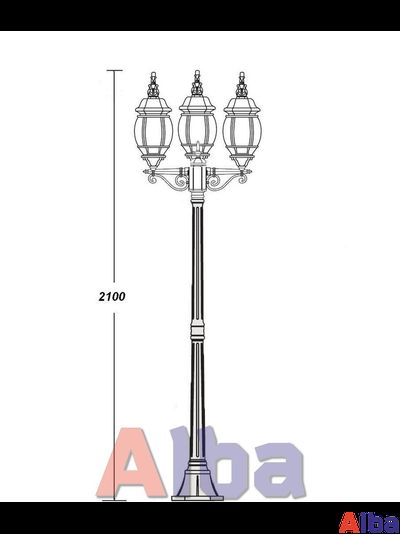 Садово парковый светильник America 408 В gold