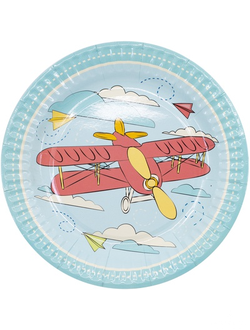 Тарелка бум Самолётики 17см 6шт/G