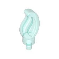 Wave Rounded Straight Single with Small Pin End Candle Flame, Trans-Light Blue (37775 / 6310978 / 6357780)