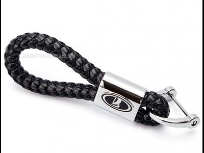 Брелок кожаный плетёный ремешок с логотипом LADA