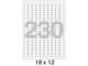Этикетки самоклеящиеся Promega label 18х12 мм/230шт. на листе А4 100 листов в упаковке