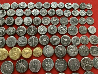 180 античных монет с VII века до н. э. - V век н. э. С описанием! Копии высшего качества!