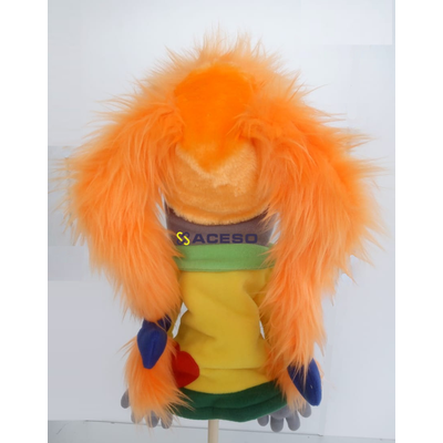 Логопедическая девочка Пеппи большая (управляется рот и язык), 40 см