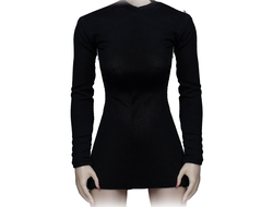 Женское узкое платье мини (черное) - 1/6 - Side zip tight skirt (SA018F) - SA Toys