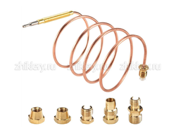 Термопара для газовой плиты (универсальная), L-1200мм, 5 гаек
