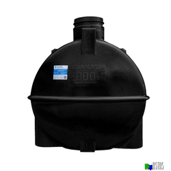Емкость 2000 литров горизонтальная черная