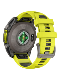 Часы Garmin Fenix 8 —47mm Solar Sapphire Titanium Amp Yellow / Graphite