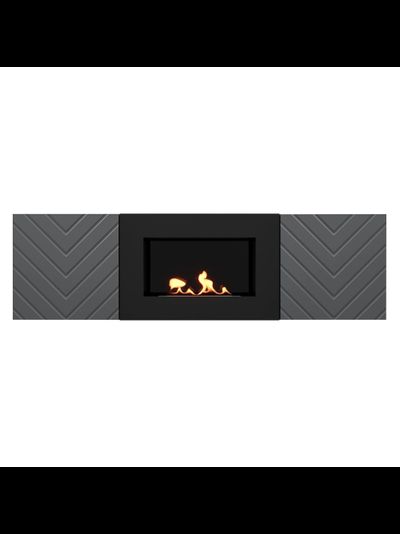Тумба с биокамином Firelight BFP/P-1400V графит