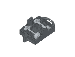 !АНАЛОГ! Vehicle, Base 4 x 5 Roller Coaster Car with Dark Bluish Gray Wheels  26021 / 24869 , Dark Bluish Gray (26021c01)