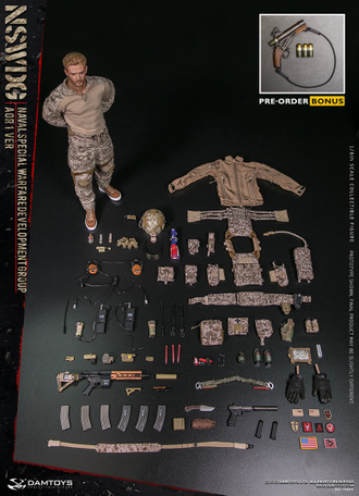 Спецназ ВМС США - КОЛЛЕКЦИОННАЯ ФИГУРКА 1/6 SCALE NSWDG NAVAL SPECIAL WARFARE DEVELOPMENT GROUP AOR1 (78065) - DAMTOYS