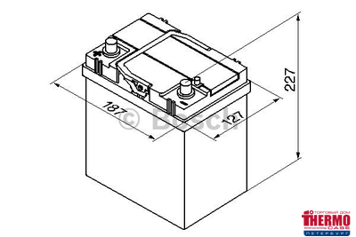 Термокейс ТК-А1 Asia box, подходит к авто с АКБ А/h: 38, 40, 42 (B19), Габариты , мм: 187x127x227