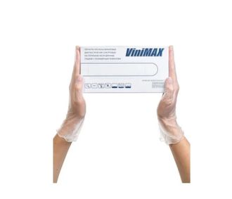 Перчатки виниловые прозрачные ViniMax Малазия (50 пар) р. М