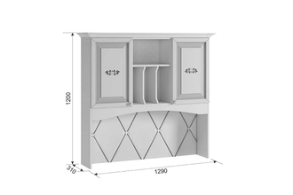 Модульная Алиса Приставка для стола 1200, (1290х310х1200)