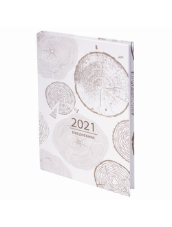 Ежедневник датированный 2021 А5 (145х215 мм), ламинированная обложка, STAFF, "Узоры Дерева", 111818
