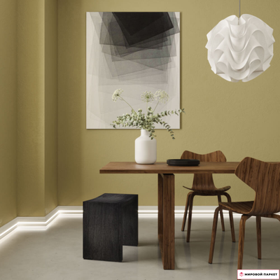 Плинтус напольный МДФ с подсветкой LED EvroWood PN 090 в интерьере