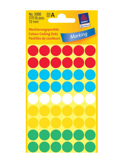 Этикетки маркеры разноцветные, d=12мм