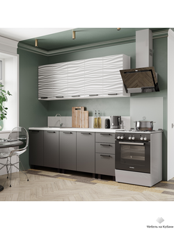 Рио 2 м кухонный гарнитур Белый/F02