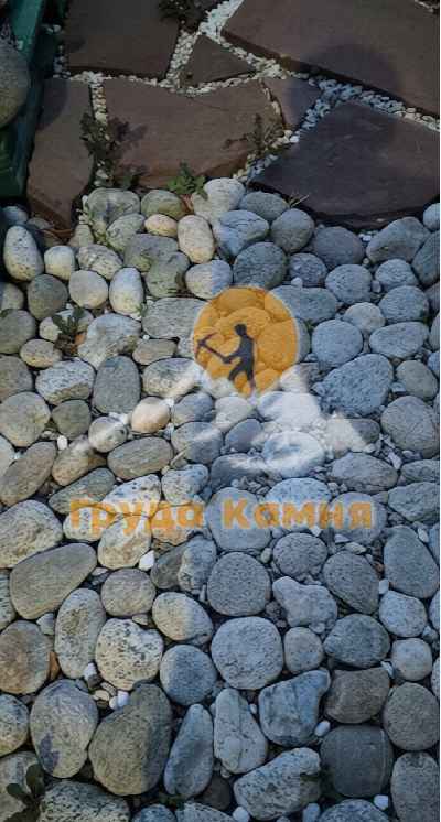 Галька горянка круглая, фракция 50-100 мм