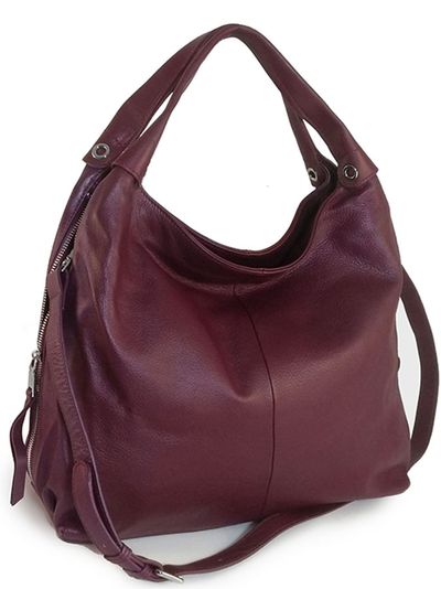 (АРТИКУЛ: 10047/1) СУМКА МЕШОК, БОЛЬШАЯ, НАТУРАЛЬНАЯ КОЖА, БОРДОВАЯ, С ПЛЕЧЕВЫМ РЕМНЕМ