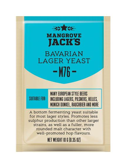Дрожжи Mangrove Jack's Bavarian Lager M76, 10 г