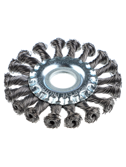 ЕРМАК Щетка металл. для УШМ100мм/22мм, крученая, дисковая, 5 штук