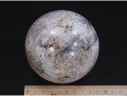 Шар Флюорит молочный, сиреневый, Монголия (91 мм, 1224 г) №18289