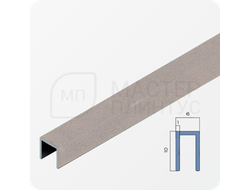 П-образный бордюр-вставка из алюминия 6х10 мм. NEEXY PV85-43 SC Муар бежевый 2.7 м.