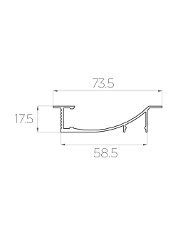 Алюминиевый профиль 4L-1670-D ANOD