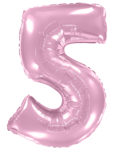 Фольгированная цифра - Розовая матовая