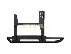 Силовые пороги на УАЗ Хантер 2003-, крепление к раме, накладки из рифлёного алюминия, универсальные (под стандартный и лифтованный кузов) (05.350.10)