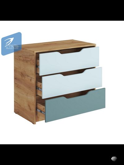 Rich КМ-001 Дуб Крафт золотой - Мята/Сумеречный голубой