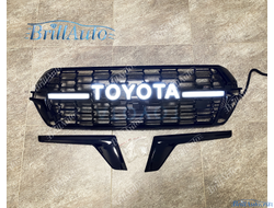 Решетка Toyota Land Cruiser 200 2015-2021 в стиле 300 GR Sport LED, с подсветкой