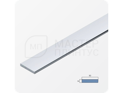 Декоративная алюминиевая полоса 15 мм. NEEXY PV87-03 BS Серебро блестящее 2.7 м.