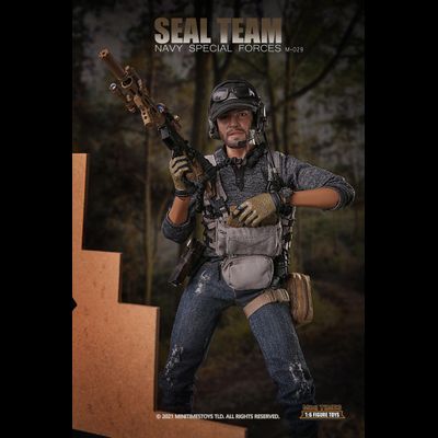 Американский морской котик с собакой - КОЛЛЕКЦИОННАЯ ФИГУРКА 1/6 SEAL TEAM NAVY SPECIAL FORCES (M029) - MINITIMES