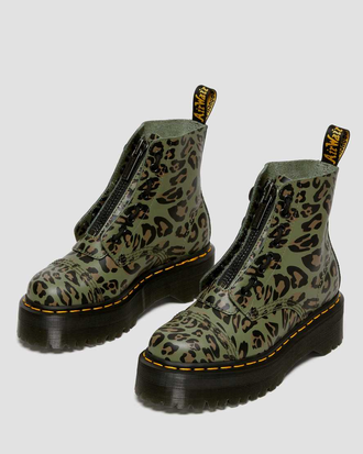 БОТИНКИ DR MARTENS SINCLAIR DISTORTED LEOPARD PRINT