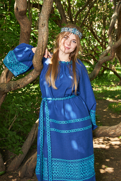 Платье "Ворожея" ручное ткачество